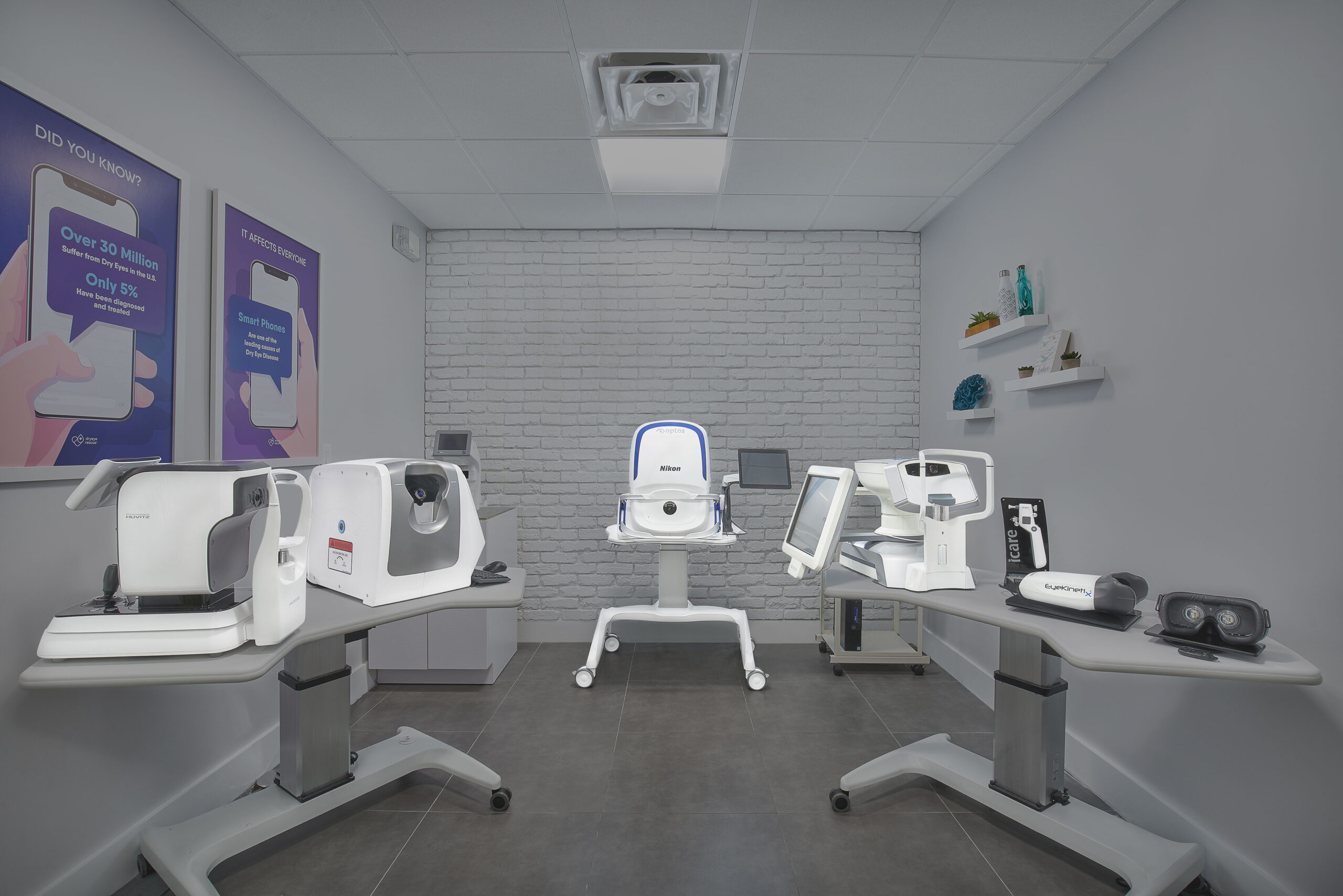 Bocaview Optical's Preliminary Testing pre-test room for eye care.